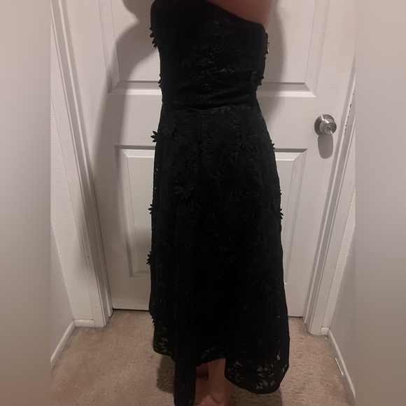 ♠️NWT Kate Spade ♠️ Black Marjory Dress♠️3D Flowers - Picture 5 of 11